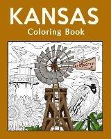 Kansas Coloring Book: Painting on USA States Landmarks and Iconic - Paperland - cover