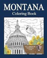Montana Coloring Book: Adult Painting on USA States Landmarks and Iconic, Gifts for Montana Tourist - Paperland - cover