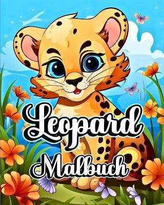 Leopard Malbuch: Wildtiere zum Ausmalen für Kinder und Kleinkinder - Luna B Helle - cover