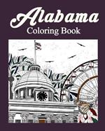 Alabama Coloring Book: Adult Painting on USA States Landmarks and Iconic