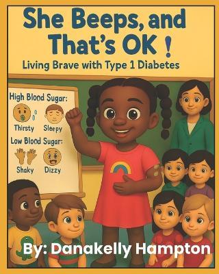 She Beeps, and That's OK!: Living Bravely with Type 1 Diabetes: A Story for Kids Who Beep - Danakelly Hampton - cover