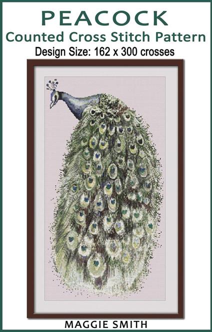Peacock Counted Cross Stitch Pattern