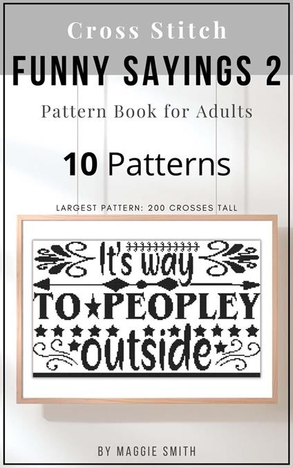 Funny Cross Stitch Sayings 2 | Pattern Book for Adults | Large Counted Snarky Designs for Simple Stitching