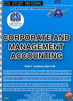 Corporate and Management Accounting - Icsi Study Material