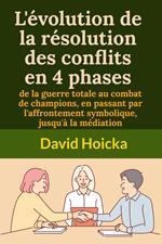 L'évolution de la résolution des conflits en 4 phases : de la guerre totale au combat de champions, en passant par l'affrontement symbolique, jusqu'à la médiation
