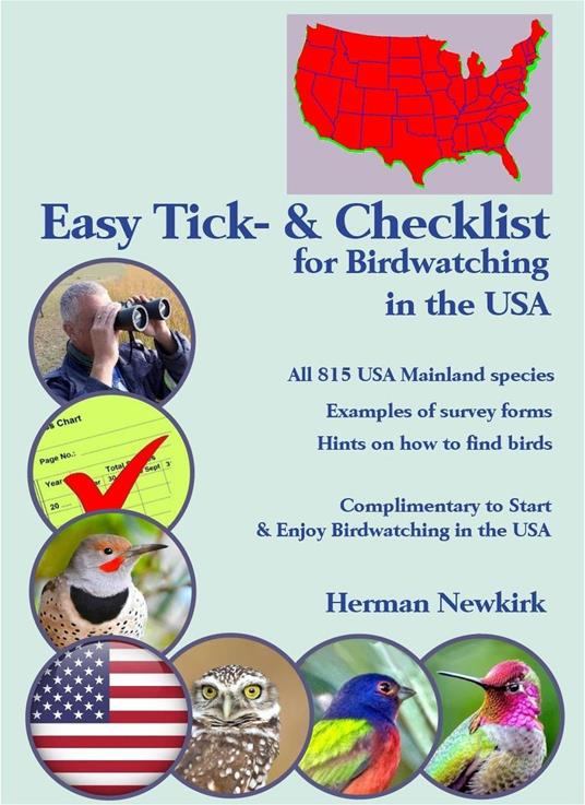 Easy Tick- & Checklist for Birdwatching in the USA