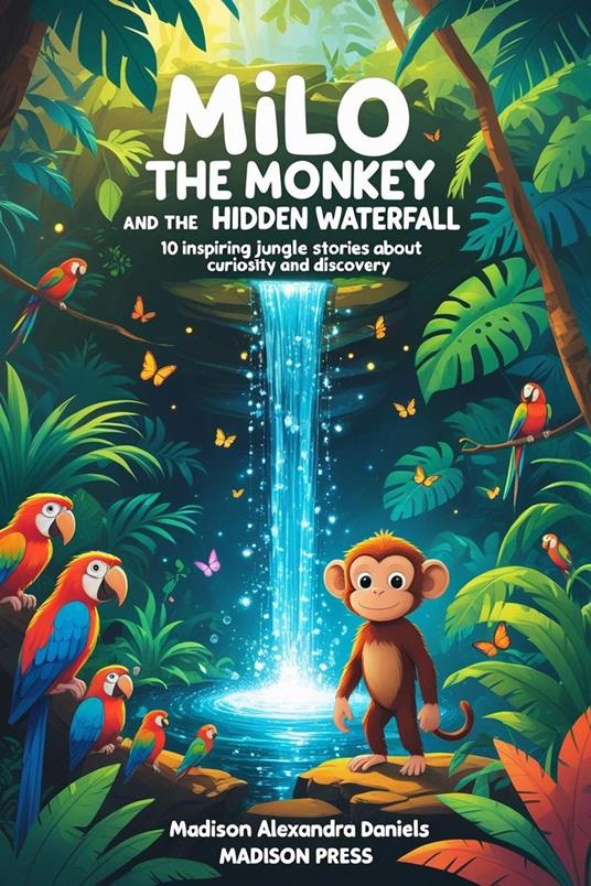 Milo the Monkey and the Hidden Waterfall: 10 Inspiring Jungle Stories About Curiosity and Discovery - Madison Alexandra Daniels - ebook