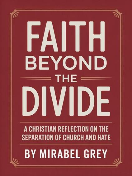 Faith Beyond the Divide: A Christian Reflection on the Separation of Church and Hate: Reclaiming Jesus from Culture Wars, Fear Politics, Extremism, Division, and Weaponized Religion