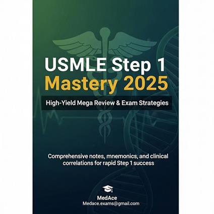 USMLE Step 1 High-Yield Mastery: The Complete Mega Review ; Comprehensive notes, mnemonics, and clinical correlations for rapid Step 1 success