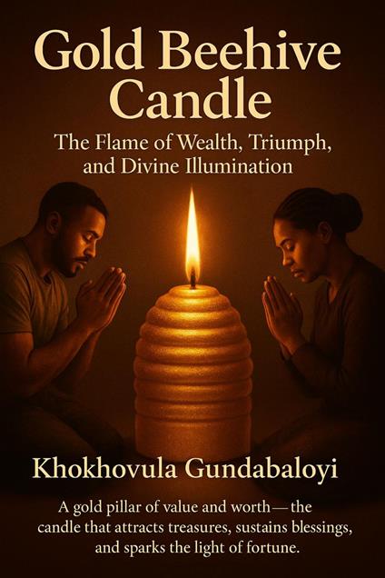 Gold Beehive Candle : The Flame of Wealth, Triumph, and Divine Illumination