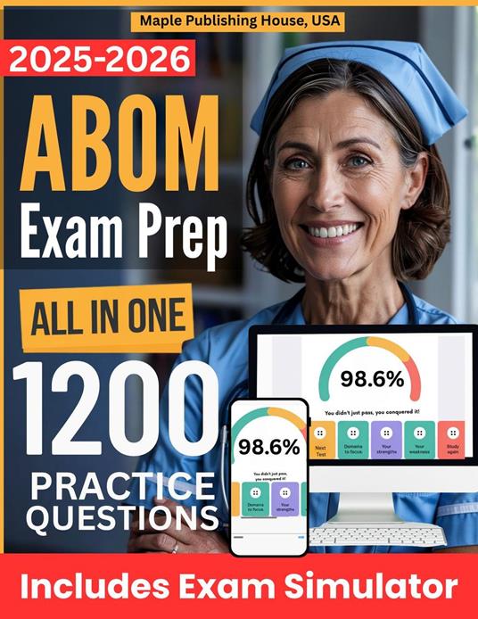 All-in-One ABOM Exam Prep | Rewiew + Online Exam Simulator | 6 Tests & 1200 Questions | ABOM American Board of Obesity Medicine Exam Study Guide