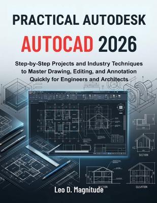 Practical Autodesk AutoCAD 2026: Step-by-Step Projects and Industry Techniques to Master Drawing, Editing, and Annotation Quickly for Engineers and Architects - Leo D Magnitude - cover