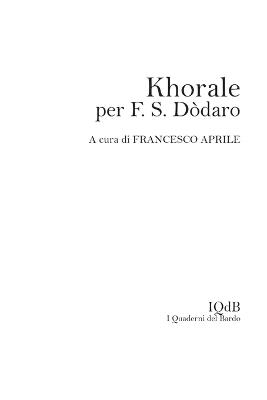 Khorale per F. S. Dòdaro - cover
