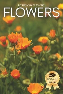 Picture Book of Amazing Flowers: A Calming Collection of Real Nature Photography for Seniors Living with Memory Loss, Alzheimer's, or Dementia - Discover the Beauty of Flowers That Inspire Peace, Mindfulness, and Joy - Owen Earthley - cover