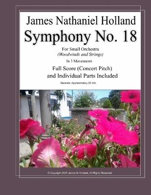 Symphony No 18: For Small Orchestra (Woodwinds and Strings) Full Score and Individual Parts - James Nathaniel Holland - cover