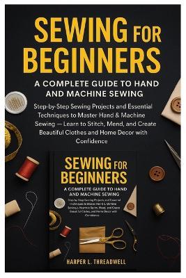 Sewing for Beginners: A COMPLETE GUIDE TO HAND AND MACHINE SEWING: Step-by-Step Sewing Projects and Essential Techniques to Master Hand & Machine Sewing - Learn to Stitch, Mend, and Create Beautiful Clothes and Home Decor with Confidence. - Harper L Threadwell - cover