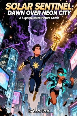 Solar Sentinel: Dawn Over Neon City: A Superpowered Picture Comic - Liora Crest - cover