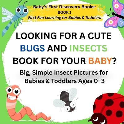 Big Bug & Insect Book for Babies and Toddlers: Cute, Simple Pictures and First Counting Fun for Kids 0-3: Early Learning Book with Ladybugs, Bees, Caterpillars, Worms, and More - Colour & Shape Recognition, Visual Learning, and Find-the-Bug Activities - Tiina Hoddy - cover