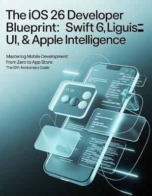The iOS 26 Developer Blueprint: Swift 6, Liquid Glass UI, & Apple Intelligence: Mastering Mobile Development from Zero to App Store: The 10th Anniversary Guide - Brenda Wesley - cover