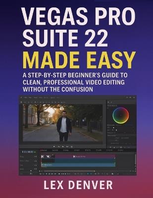 Vegas Pro Suite 22 Made Easy: A Step-by-Step Beginner's Guide to Clean, Professional Video Editing Without the Confusion - Lex Denver - cover