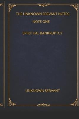 Spiritual Bankruptcy - Unknown Servant - cover