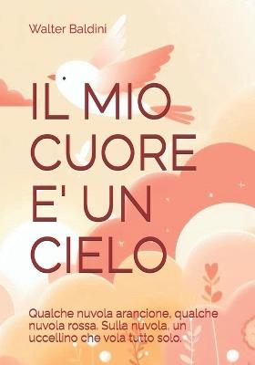 Il Mio Cuore E' Un Cielo: Qualche nuvola arancione, qualche nuvola rossa. Sulla nuvola, un uccellino che vola tutto solo. - Walter Baldini - cover