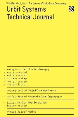 Ustj V3n1 - Urbit Foundation - cover