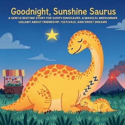 Goodnight, Sunshine Saurus: A Gentle Bedtime Story for Sleepy Dinosaurs. A Magical Midsummer Lullaby About Friendship, Festivals, and Sweet Dreams. - Sophia Tales - cover