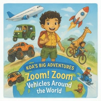 Koa's Big Adventures: Zoom! Zoom! Vehicles Around the World: A Fun and Educational Picture Book About Real Vehicles from Around the World - K Belle - cover