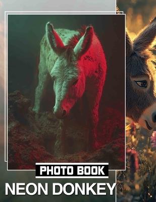 Neon Donkey Photo Book: Vibrant Artwork Featuring Neon Donkeys Ideal For Unique Wall Displays And Creative Spaces - Milan Sanford - cover