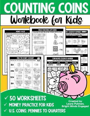Counting Coins Workbook: Counting Coins for Kids - Laura Putman - cover