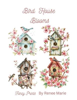 Bird House Blooms Cross Stitch Pattern 4 Different Patterns Easy Full Sized Birds Floral Needlepoint - Renee Marie - cover