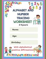 Alphabet and number tracing worksheet
