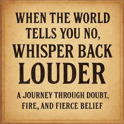 When the World Tells You No, Whisper Back Louder: A Journey Through Doubt, Fire, and Fierce Belief