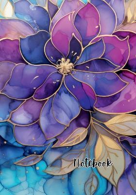Notebook, Stain Glass Flower 7" by 10" 110 Pages - Eileen Eckendorf - cover