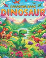 Dinosaur Coloring Book: Creative Dinosaur Illustrations, Large Size Print, One-sided Images