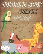 Creative Coloring Book with Animals and Letters for Kids Age: 1 - 4