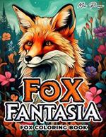 Fox coloring book: Fox Fantasia, Immerse Yourself in Tranquil Fox Landscapes: A Therapeutic Adult Coloring Journey Inspired by Nature's Most Enchanting Creatures