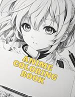 Fantasy anime coloring book: Anime coloring book