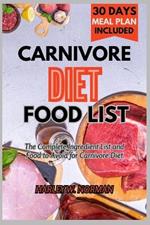 Carnivore Diet Food List: The Complete Ingredient list and Food to Avoid for Carnivore Diet