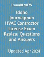 Idaho Journeyman HVAC Contractor License Exam Review Questions and Answers
