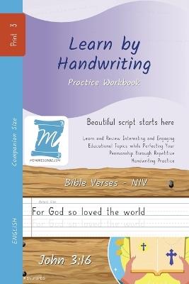 Handwriting Practice Workbook - Bible Verses - John 3: 16 - NIV - Print, Level 3: Learn by Handwriting . Adults and Children - Companion Size - BVJP3LES - Jessica Cobo,Victor Cobo - cover