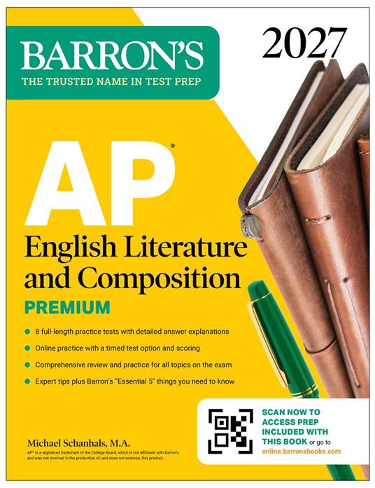 AP English Literature and Composition Premium, 2027: Prep Book with 8 Practice Tests + Online Practice