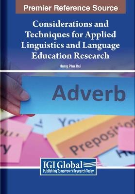 Considerations and Techniques for Applied Linguistics and Language Education Research - cover