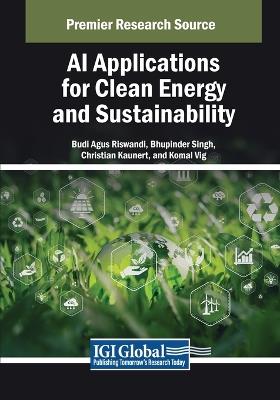 AI Applications for Clean Energy and Sustainability - cover
