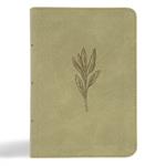 NASB Large Print Compact Reference Bible, Sage Suedesoft Leathertouch