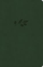 CSB Personal Size Giant Print Bible, Olive Leathertouch