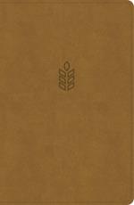 CSB Personal Size Giant Print Bible, Camel Suedesoft Leathertouch, Indexed