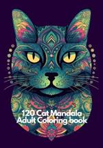 120 Cat Mandala Adult Coloring book