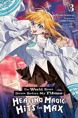 The World Bows Down Before My Flames, Vol. 3 (novel): Healing Magic Hits the Max - Hiyoko Sumeragi,James Balzer,Mika Pikazo - cover